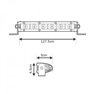 Универсален светодиоден лайтбар (LED light bar) 128см